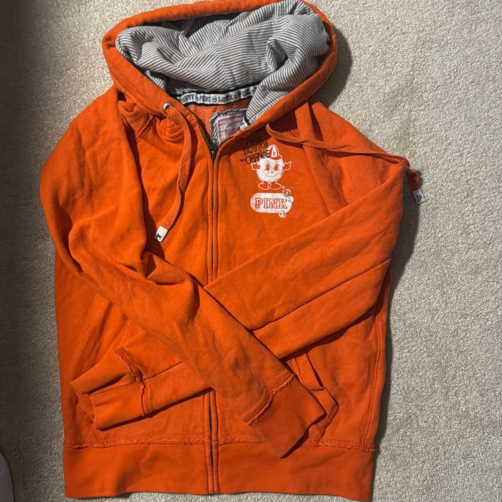 Victoria Secret Pink Syracuse Orange zipup sweatshirt